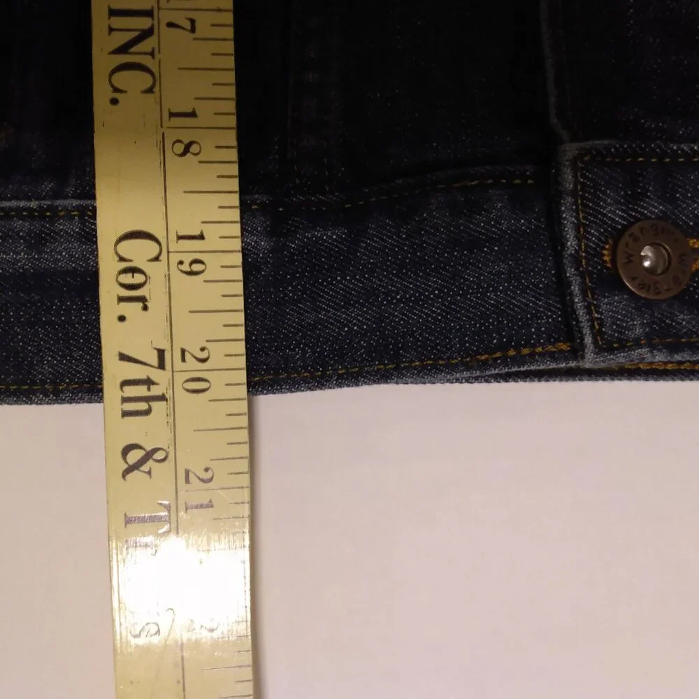Wrangler Jean Jacket Boys Size Medium Kids Youth Denim Dark Blue Cowboy Ranch